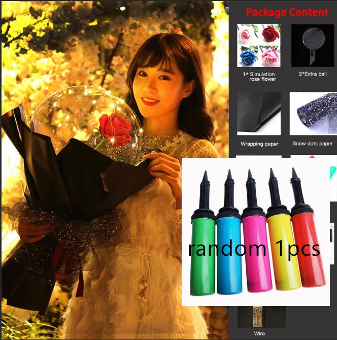 LED Luminous Balloon Rose Bouquet Transparent Bobo Ball Rose EX-STOCK Canada 
