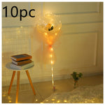 LED Luminous Balloon Rose Bouquet Transparent Bobo Ball Rose EX-STOCK Canada 