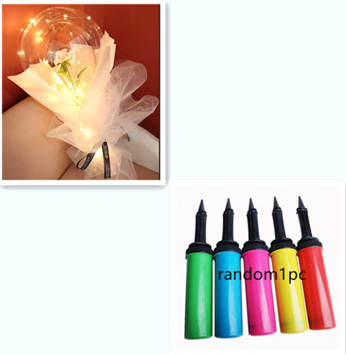 LED Luminous Balloon Rose Bouquet Transparent Bobo Ball Rose EX-STOCK Canada 