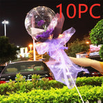 LED Luminous Balloon Rose Bouquet Transparent Bobo Ball Rose EX-STOCK Canada 