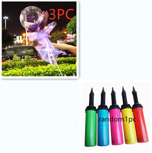 LED Luminous Balloon Rose Bouquet Transparent Bobo Ball Rose EX-STOCK Canada 