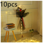 LED Luminous Balloon Rose Bouquet Transparent Bobo Ball Rose EX-STOCK Canada 