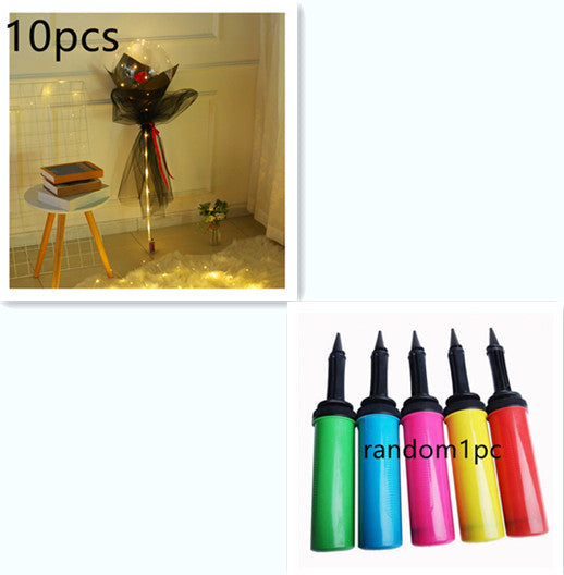 LED Luminous Balloon Rose Bouquet Transparent Bobo Ball Rose EX-STOCK Canada 