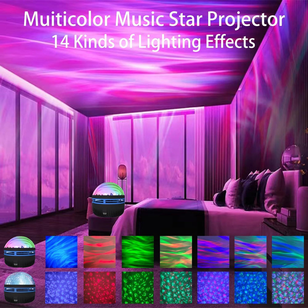 LED Star Galaxy Projector Lamp Spotlight Colorful Rotating Magic Ball Bedroom Atmosphere Lamp Bar KTV Disco Party Stage Light EX-STOCK Canada 