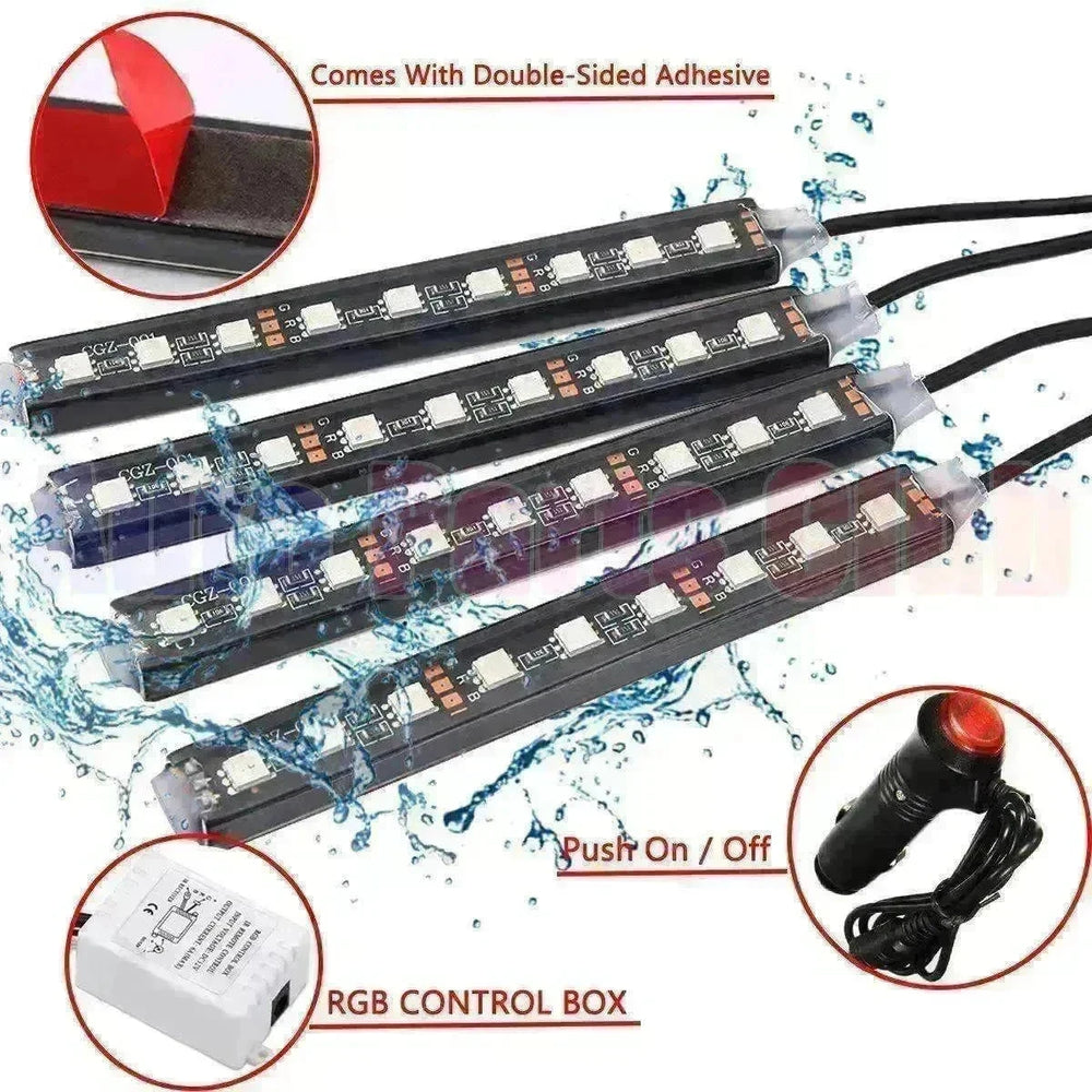Car Interior Lights Neon Atmosphere RGB LED Strip Bar Car Decor Lighting Lamp US - EX-STOCK CANADA