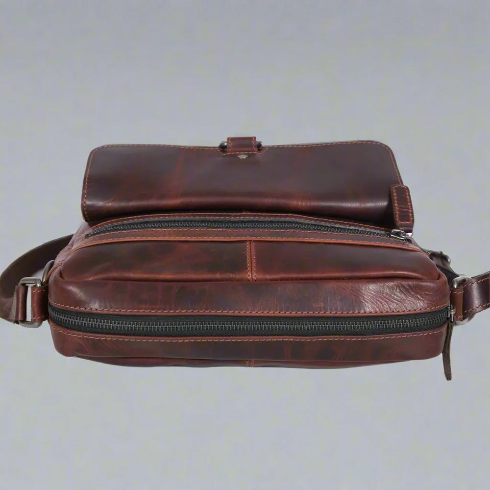 Manhattan Leather Satchel | Buffalo Leather Crossbody Bag for Men & Women EX-STOCK Canada 