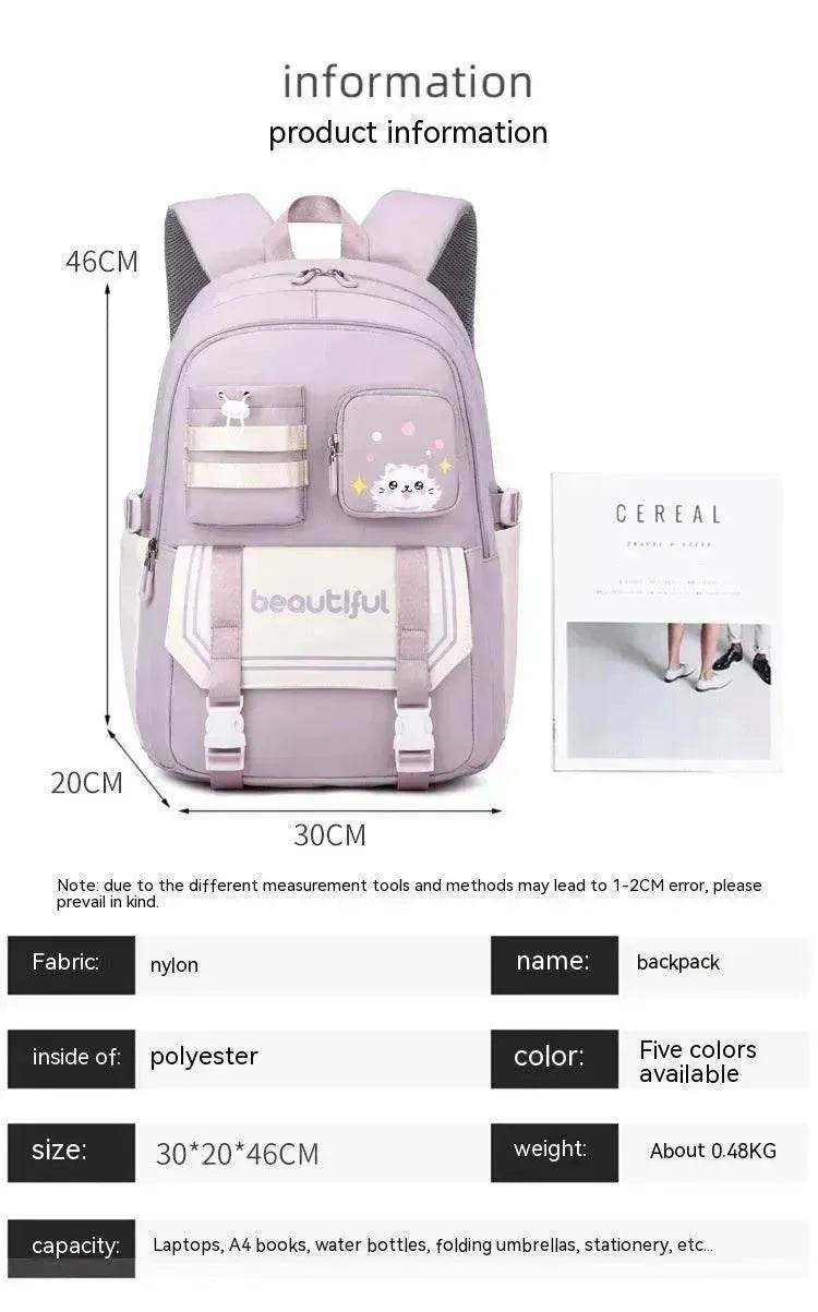 Cartable de grande capacité pour filles d'école primaire mignon - EX-STOCK Canada