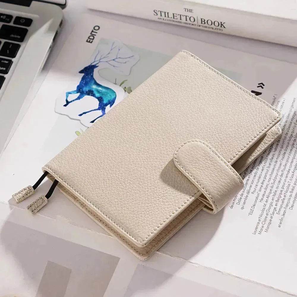 Cuaderno de Cuero Patrón de Lichi Capa Superior de Piel de Vaca Diario de Hojas Sueltas A6 - EX-STOCK Canada