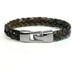 Leather alloy vintage hand-woven bracelet - EX-STOCK CANADA