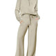 Leisure Sports Suit Long-sleeve Zipper Sweatshirt Wide Leg Pants Two-piece Set - EX-STOCK Canada