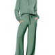 Leisure Sports Suit Long-sleeve Zipper Sweatshirt Wide Leg Pants Two-piece Set - EX-STOCK Canada