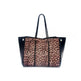 Leopard Print Printed Black Portable Beach Bag Leisure Travel - EX-STOCK Canada