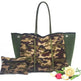 Leopard Print Printed Black Portable Beach Bag Leisure Travel - EX-STOCK Canada