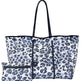 Leopard Print Printed Black Portable Beach Bag Leisure Travel - EX-STOCK Canada