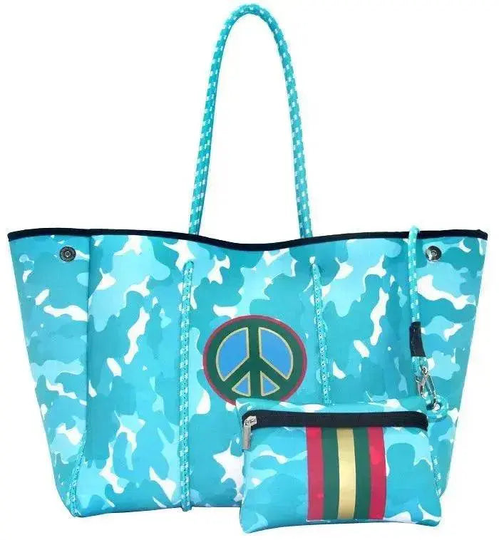 Leopard Print Printed Black Portable Beach Bag Leisure Travel - EX-STOCK Canada