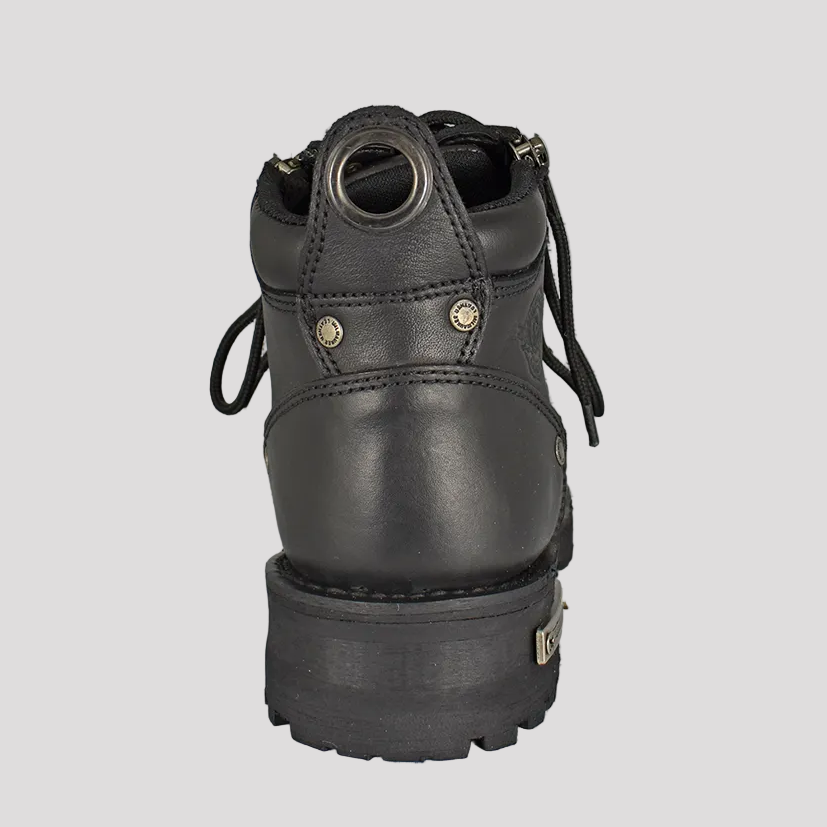 Milwaukee Leather Men's 6" Double Zip Lace Up Motorcycle Boots 