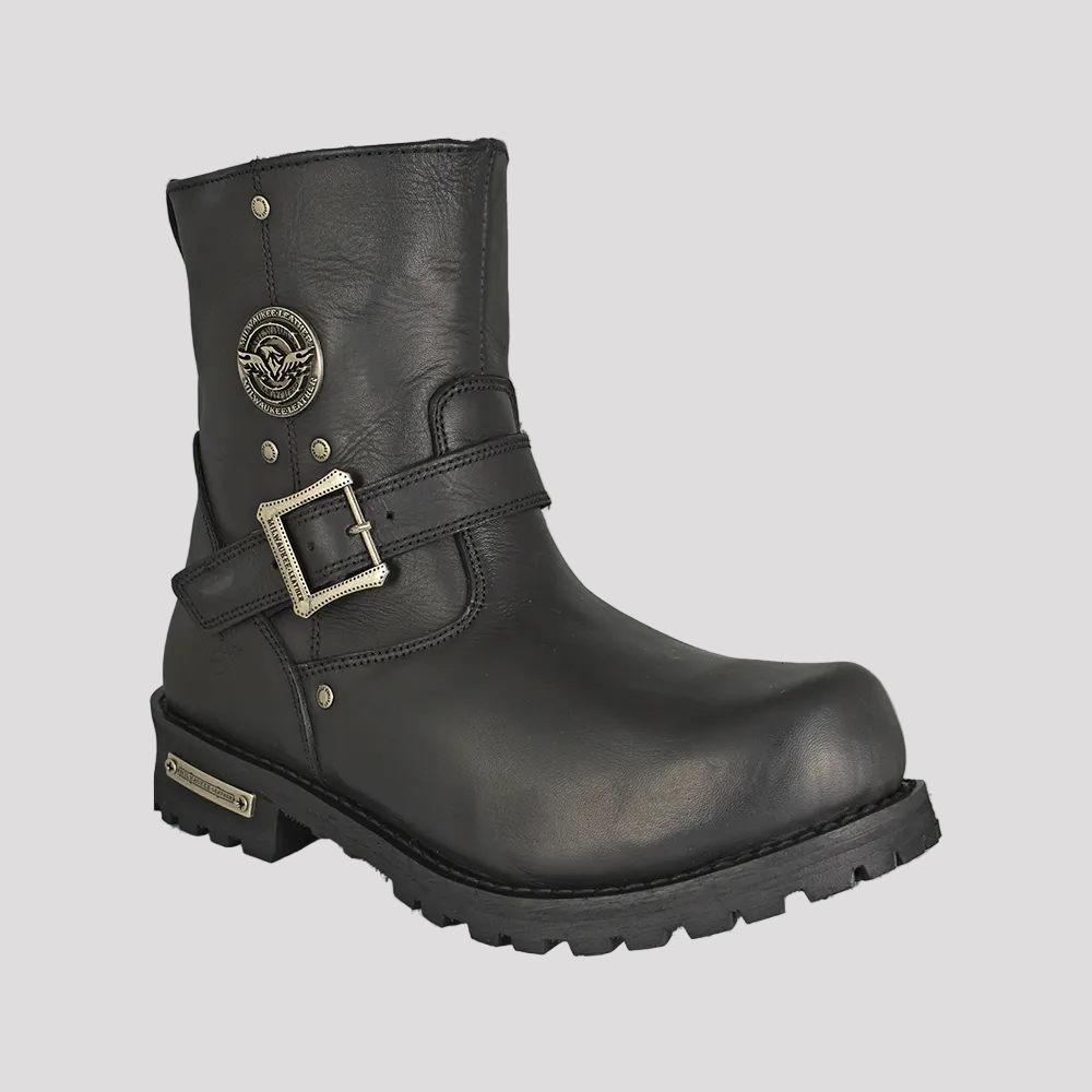 Milwaukee Leather Men's Wide 6" Side Zip Motorcycle Boots 