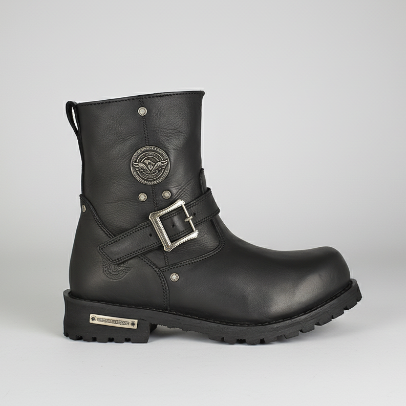 Milwaukee Leather Men's Wide 6" Side Zip Motorcycle Boots 