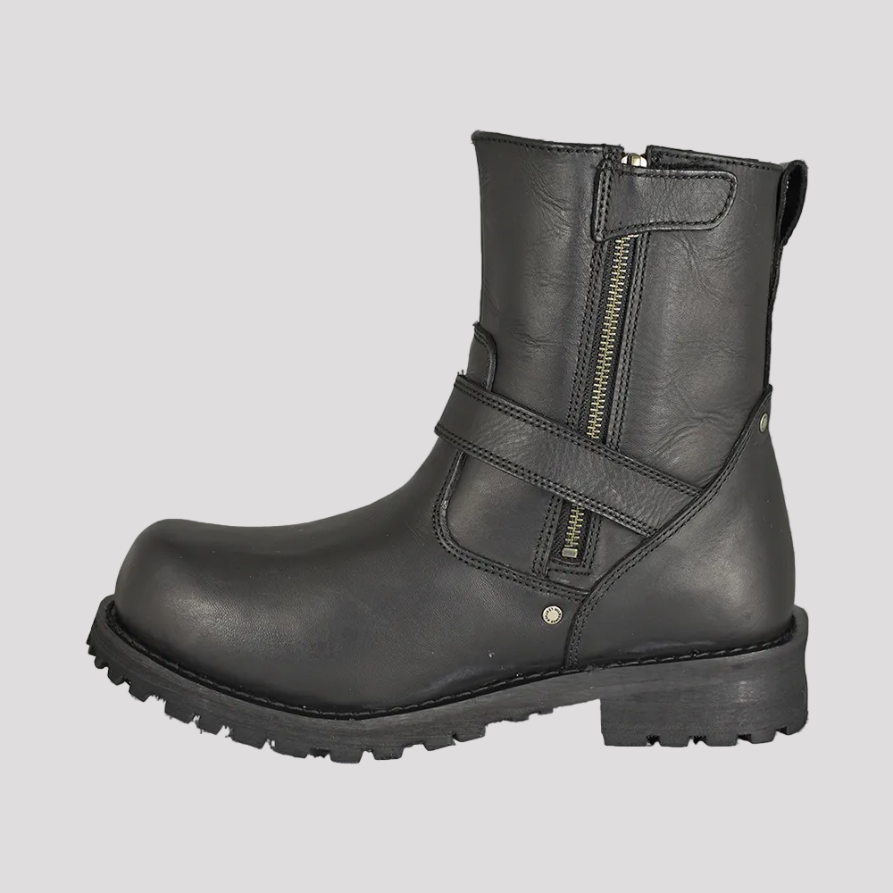 Milwaukee Leather Men's Wide 6" Side Zip Motorcycle Boots 