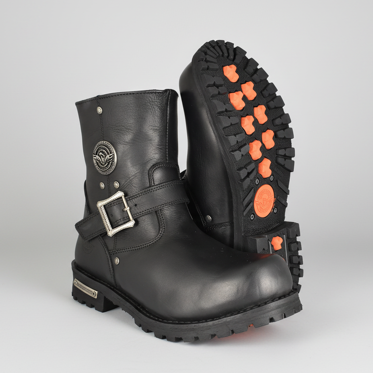 Milwaukee Leather Men's Wide 6" Side Zip Motorcycle Boots 