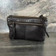 MET Leather Crossbody Bag with Dual Front Zipper Pockets 