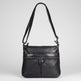 Borsa a tracolla in pelle MET con doppie tasche con cerniera 