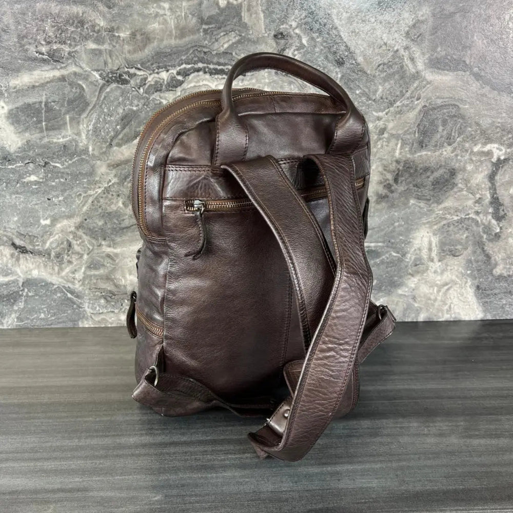 MET Multi-Pocket Leather Backpack with Dual Carry Handles EX-STOCK Canada 