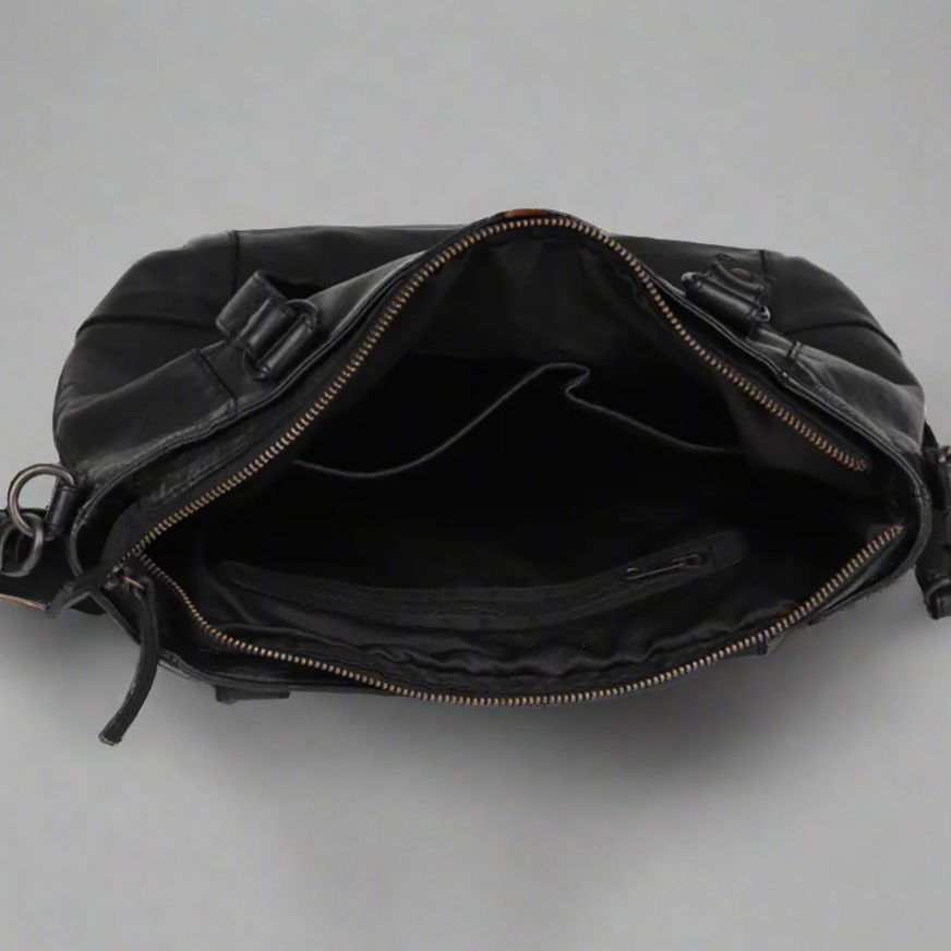 MET Two Handled Leather Sack Handbag 