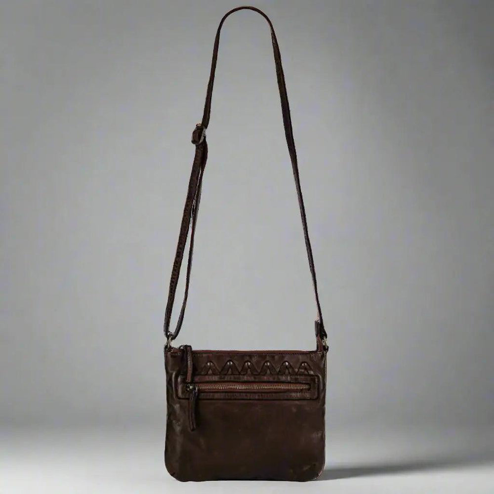 Bolso de cuiro MET V Stitch Crossbody 