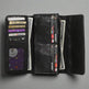 MET Women's Magnet Closure Trifold Leather Wallet 