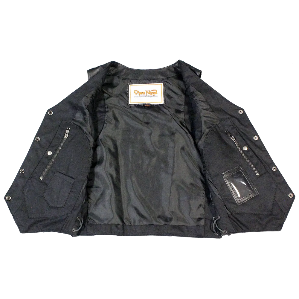 Gilet en cuir pour femmes Open RoadEX-STOCK Canada 