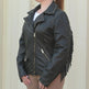 Giacca in pelle borchiata da donna con frange removibiliEX-STOCK Canada 