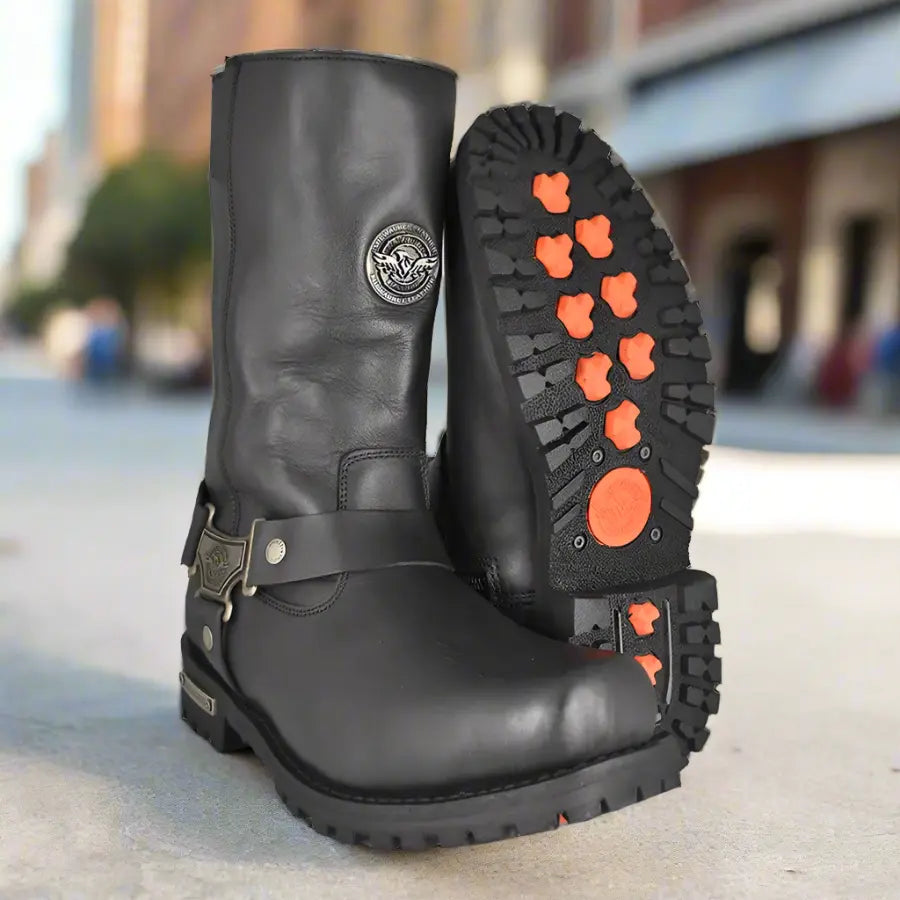 Milwaukee Leather Men's Wide 11" Harness Motorcycle Boots EX-STOCK Canada 