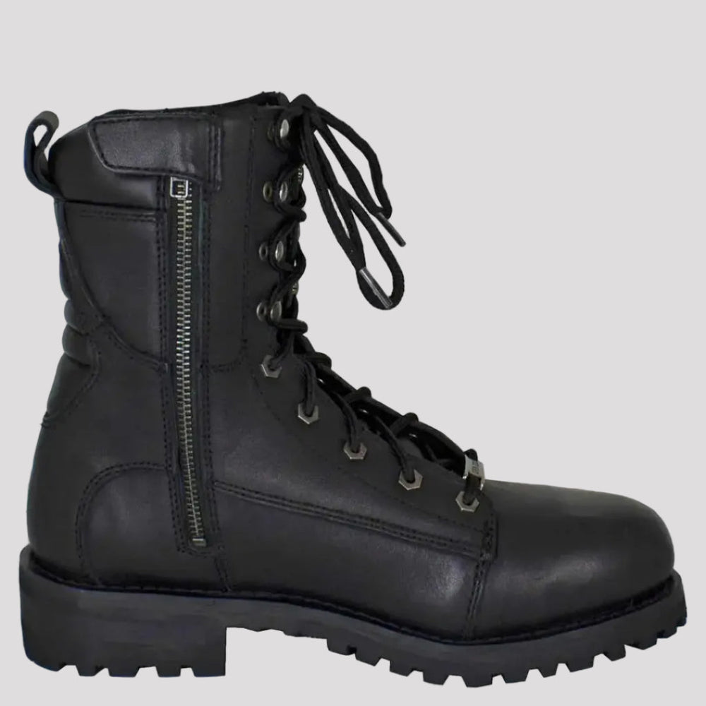 Open Road Men's 8" Quilted Motorcycle Boots 