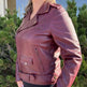 Damen-Lammleder-Bikerjacke mit GürtelEX-STOCK Canada 
