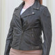 Women's Biker Look Rub-Off Leather Jacket EX-STOCK Canada 