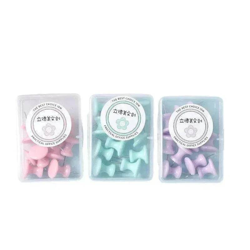 Spilla con Testa a Colori Macaron in Scatola, Semplice e Creativa, di Grande e Piccola Dimensione, Spilla in Plastica, Materiale da Ufficio - EX-STOCK Canada
