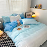 Macaron Washed Cotton Brushed Gradient Duvet Cover EX-STOCK Canada 