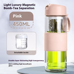 Magnetic Bomb Tea Cup Double Layer Glass Cup Upscale Portable One-click Ejection EX-STOCK Canada 