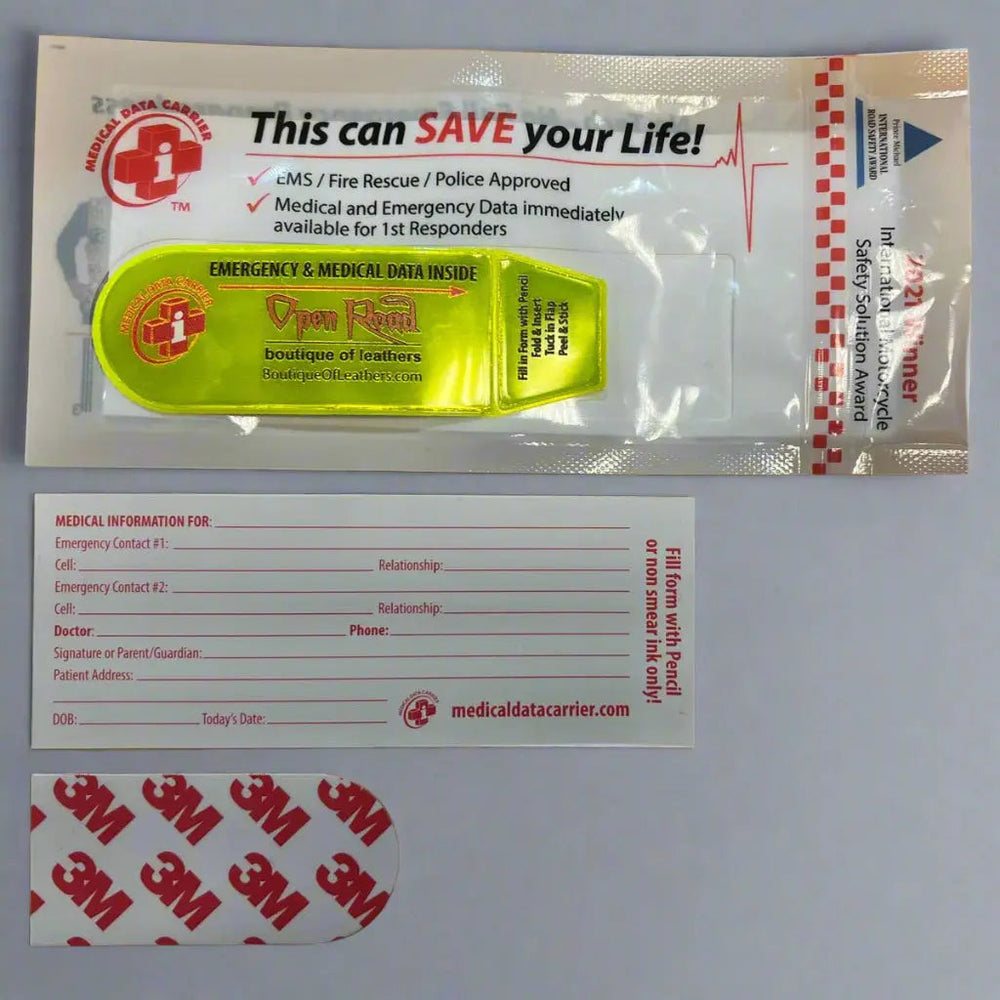 Porte-données médicales – Identification d'urgence essentielle pour les cyclistes et les premiers intervenantsEX-STOCK Canada 