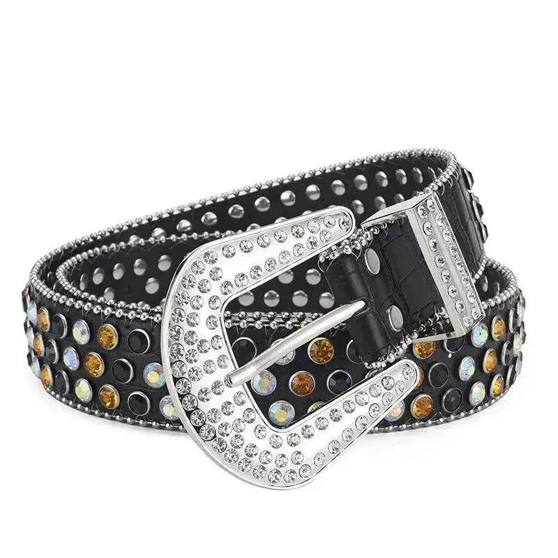 Men Women Alloy Belt Punk Rock Rivet Rhinestone - EX-STOCK Canada