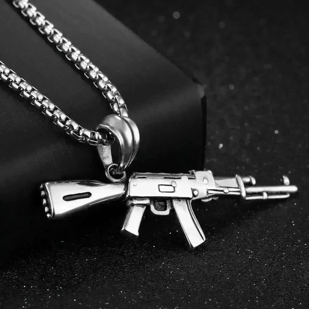 Men's AK47 Titanium Steel Street Hip-hop Electroplating Stainless Steel Gun Necklace - EX-STOCK CANADA