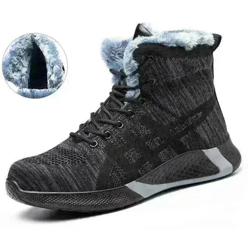 Men's Anti Smash Anti Puncture Work Warm Thickened Lace-up Safety Shoes - EX-STOCK CANADA