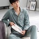 Men's Autumn And Winter Cotton Long-sleeved Trousers Thin Pajamas Loose Home Wear Suit Men  EX-STOCK CANADA