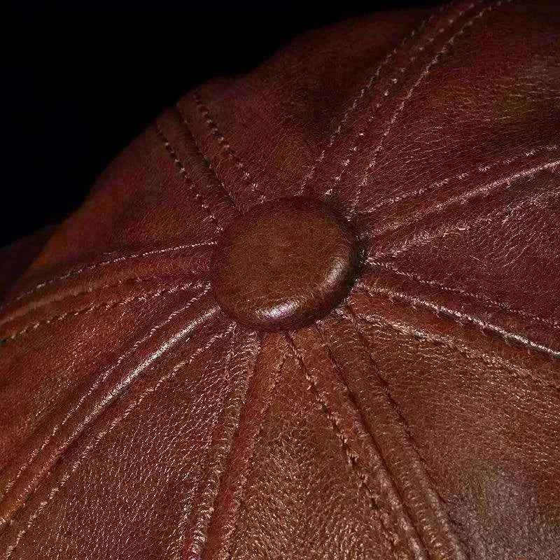 Men's Dome Top Layer Cowhide Octagonal Hat - EX-STOCK CANADA
