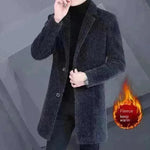 Men's Elegant Duster Mid-length Slim-fit Woolen Coat - EX-STOCK CANADA