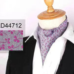 Men's Elegant Silk Scarf Floral Collar Mouth Napkin - EX-STOCK CANADA