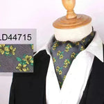 Men's Elegant Silk Scarf Floral Collar Mouth Napkin - EX-STOCK CANADA