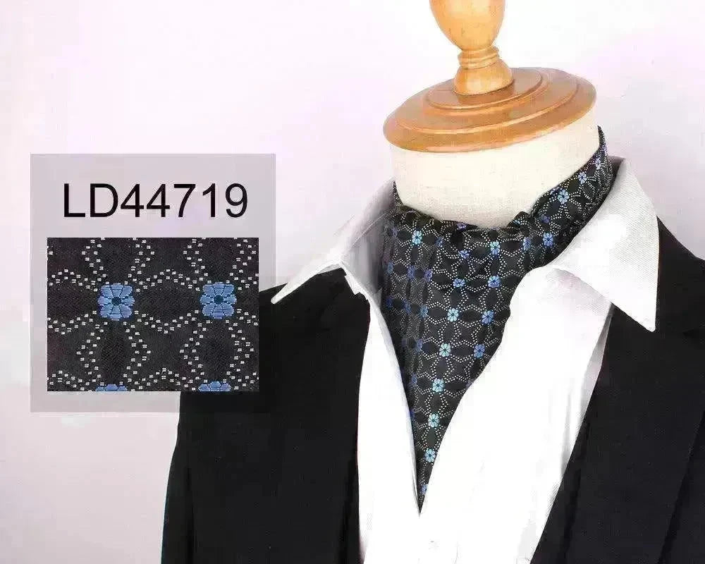 Men's Elegant Silk Scarf Floral Collar Mouth Napkin - EX-STOCK CANADA