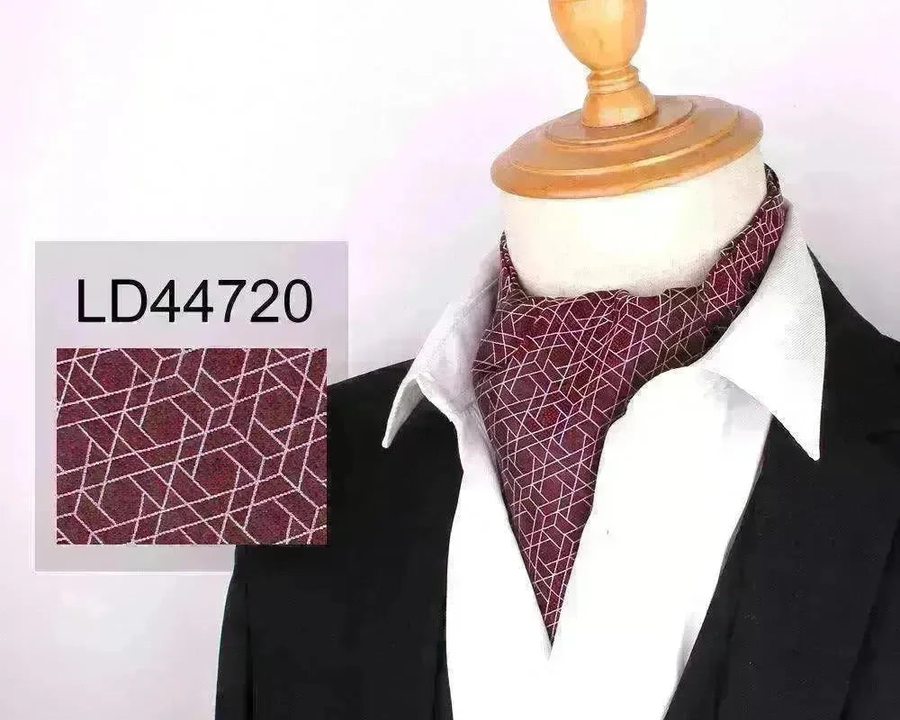Men's Elegant Silk Scarf Floral Collar Mouth Napkin - EX-STOCK CANADA